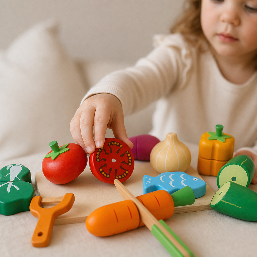 Деревянный магнитный набор «Фрукты и овощи»