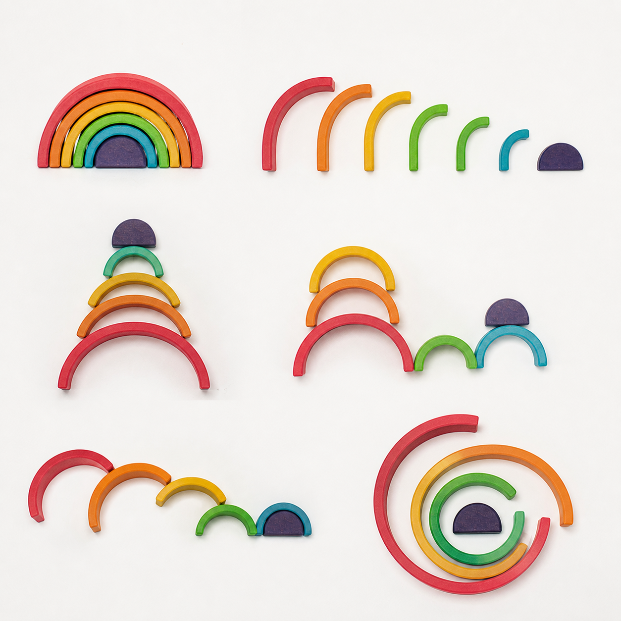 Mini-Regenbogen aus Holz