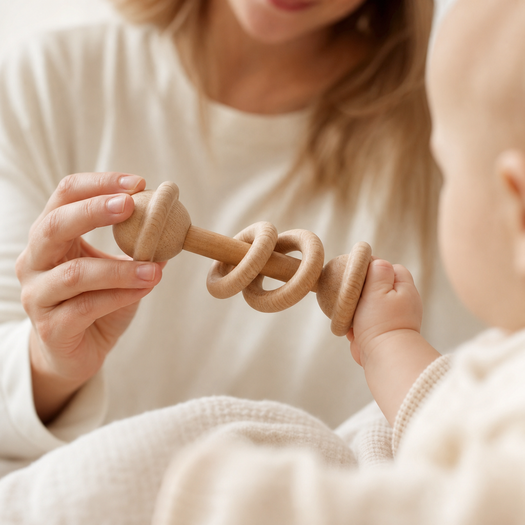 Natural Wood Rattle