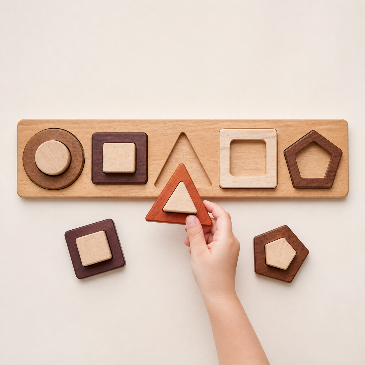 Montessori-Holz-Puzzle "Formen"