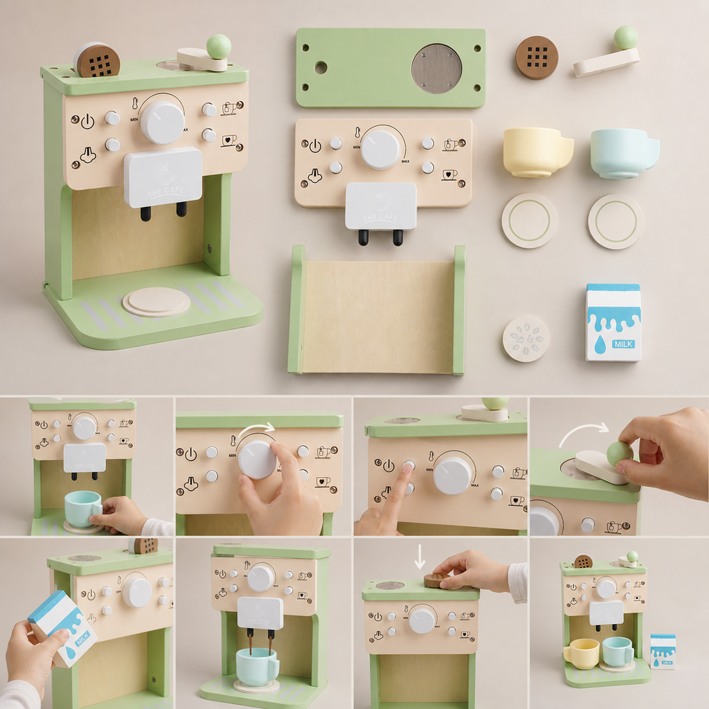 Children's Wooden Coffee Machine