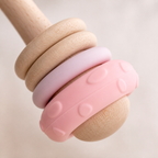 Wood & Silicone Baby Rattle Teether