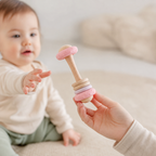 Wood & Silicone Baby Rattle Teether