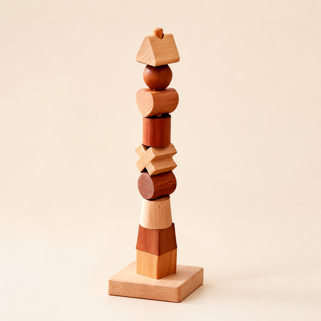 Holz-Montessori-Steckpyramide