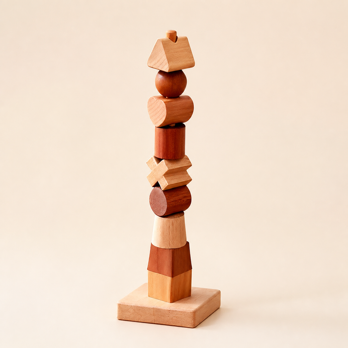 Holz-Montessori-Steckpyramide
